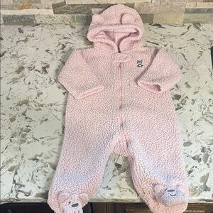 Carter's Pink Fleece Hooded Footie